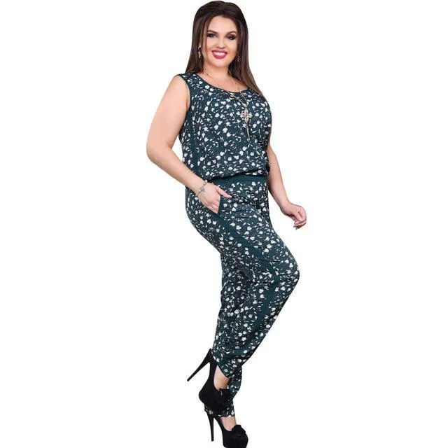 Trendsetting women’s clothing for fashion lovers   ANALUKE Plus Size Jumpsuit Floral Print