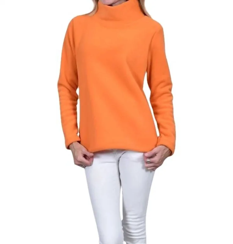 Stylish clothing designed to flatter every woman   Acadia Fleece Top In Mandarin
