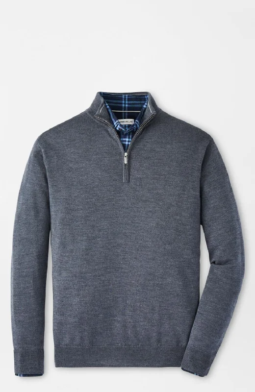 Sleek and sophisticated fashion for modern women   Autumn Crest Quarter Zip Sweater In Charcoal