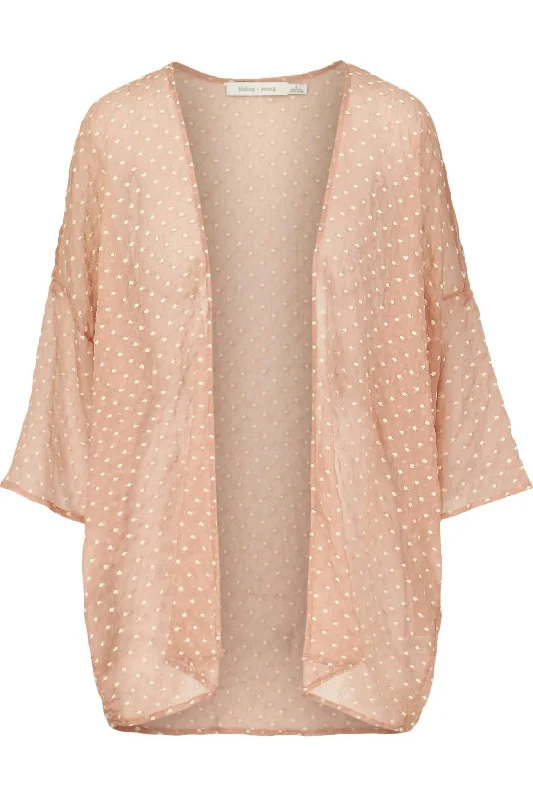 Versatile fashion options for every occasion   Lisbon Print Kimono In Peach