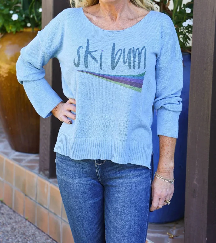 Luxurious fabrics and modern designs for women   Ski Bum Sweater In Blue