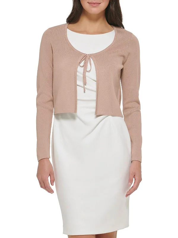 Statement pieces for the confident woman   Womens Ribbed Tie Closure Shrug Sweater