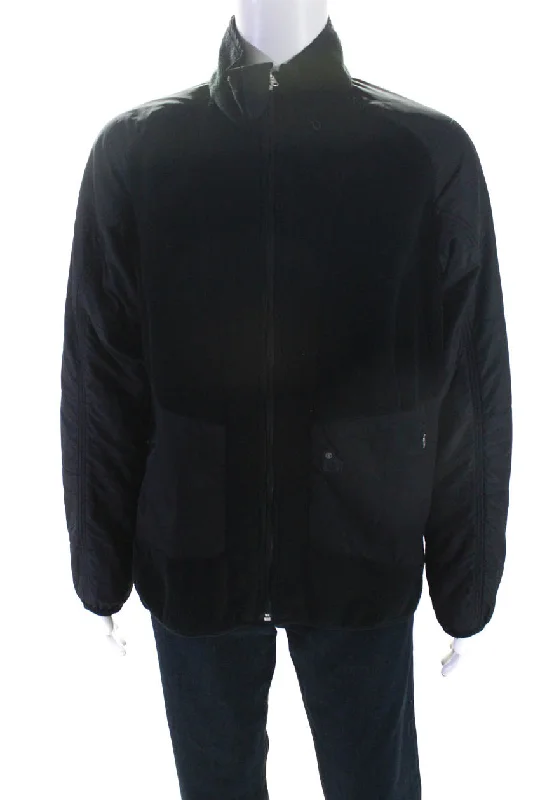 Versatile fashion for every type of woman Fire + Ice Mens Solid Black Fleece Mock Neck Zip Long Sleeve Jacket Versatile fashion for every type of woman Fire + Ice Mens Solid Black Fleece Mock Neck Zip Long Sleeve Jacket