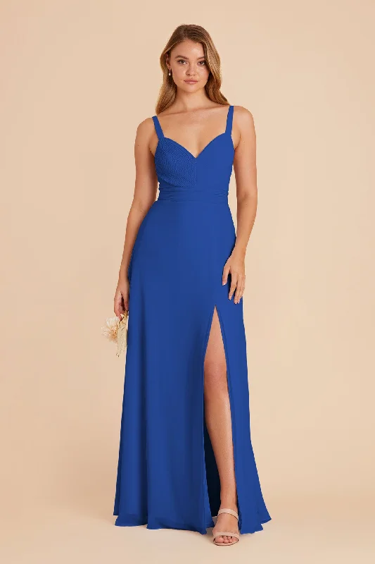 Effortlessly chic outfits for the modern woman   Deborah Chiffon Dress - Cobalt Blue
