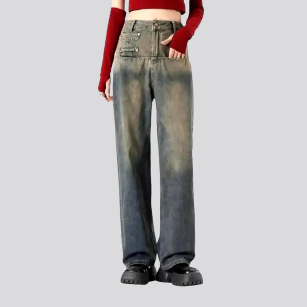 Elevate your look with premium women’s wear   Fashion sanded jeans for women
