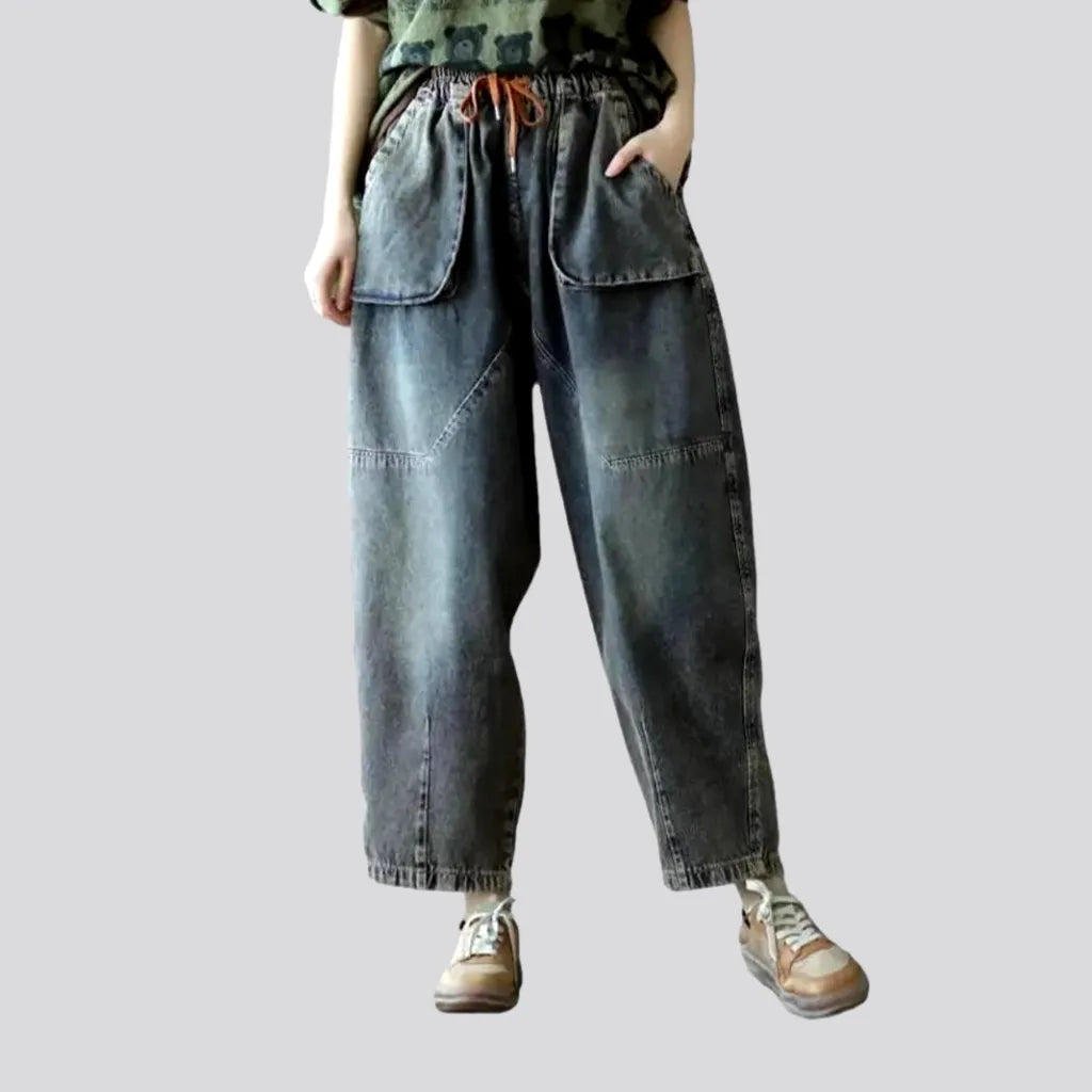 Casual outfits that elevate your style   High-waist vintage jean pants for ladies
