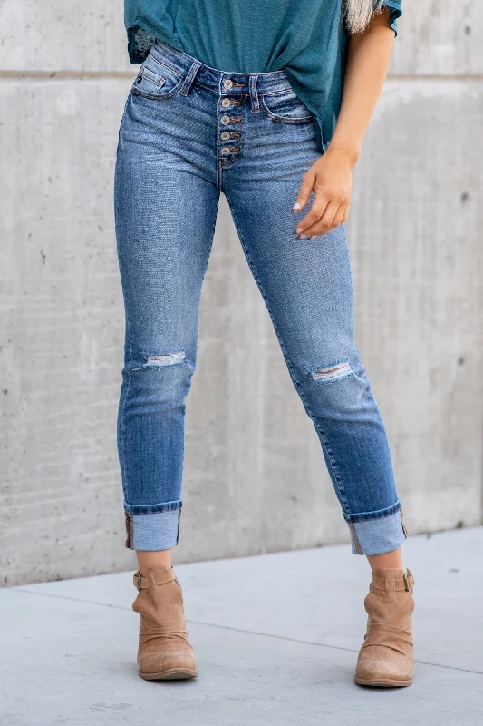 Affordable fashion that looks high-end   Alexis High Rise Button Fly Straight